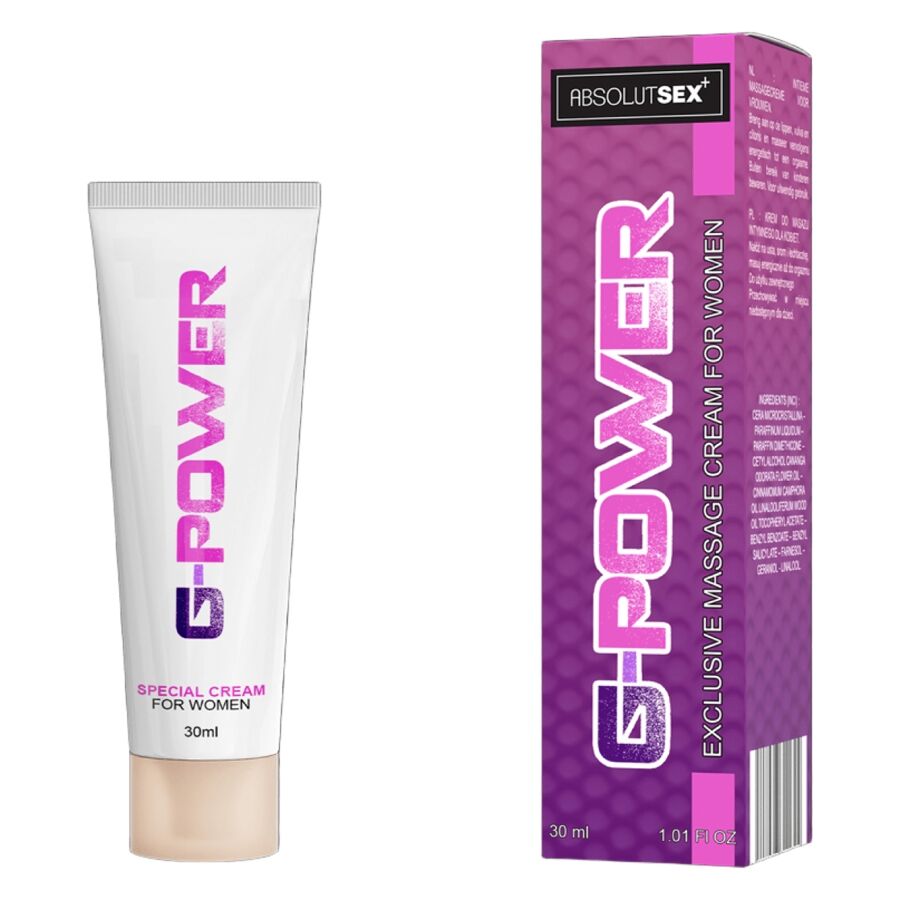 RUF Creme Feminino G Power Orgasmo 30ML, para estimulação clitoriana e intensificação do prazer.