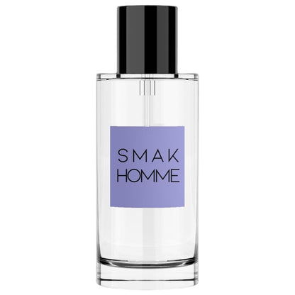 Frasco de perfume RUF Smak com feromônios para homens 50ml, design elegante
