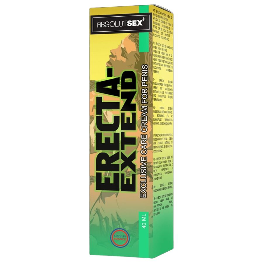 Imagem do Creme Retardante e Refrescante RUF ERECTA EXTEND 40ML, mostrando a embalagem e o produto.