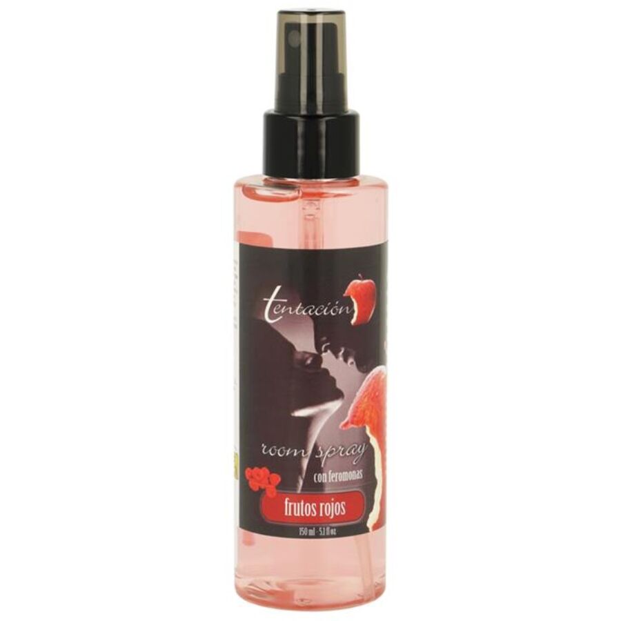 Ambientador TENTACION de Frutos Vermelhos com Feromonas 150ml, spray para criar ambiente sensual.