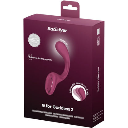 Satisfyer G for Goddess 2 Vibrador Rabbit Bordeaux com dupla estimulação.