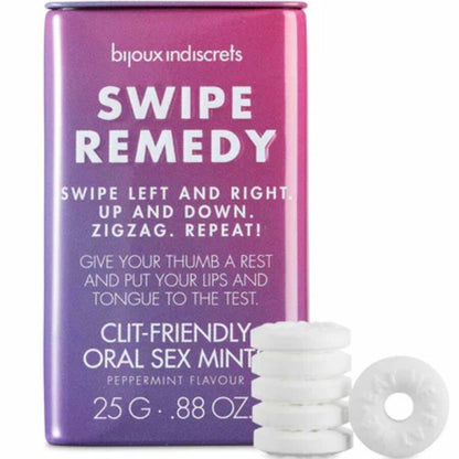 BIJOUX Balas Swipe Remedy Mentol para Sexo Oral 25g, pastilhas refrescantes para intensificar o prazer oral