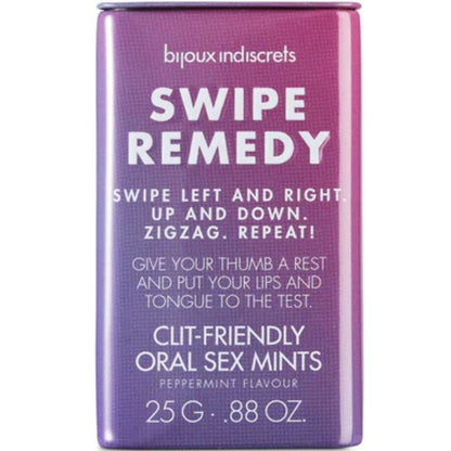 BIJOUX Balas Swipe Remedy Mentol para Sexo Oral 25g, pastilhas refrescantes para intensificar o prazer oral