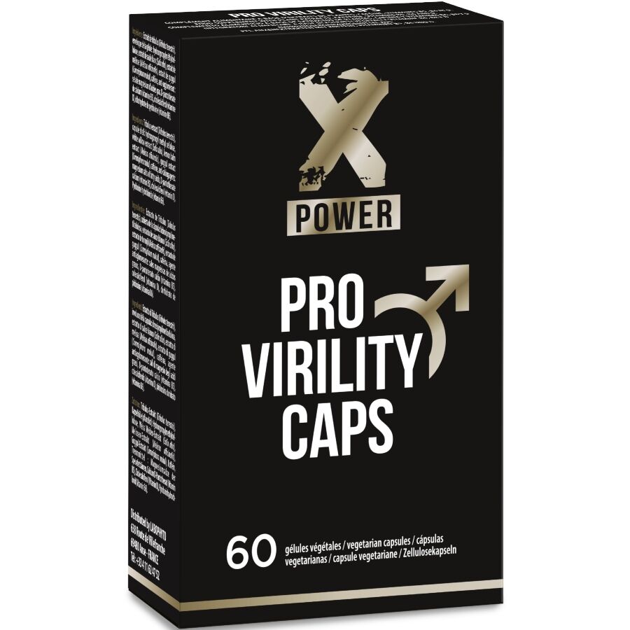 Embalagem de XPOWER Suplemento Pro Virilidade e Testosterona 60 Cápsulas.