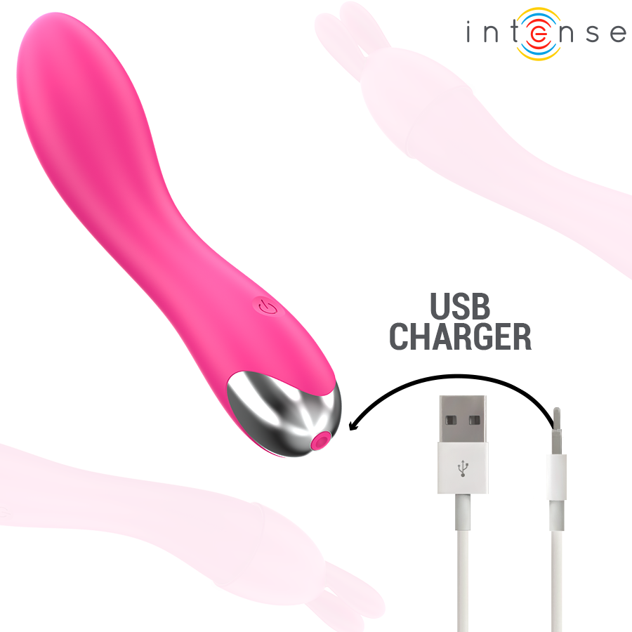 Vibrador Intense Cher com 4 cabeças intercambiáveis e 20 modos de vibração para prazer personalizado.