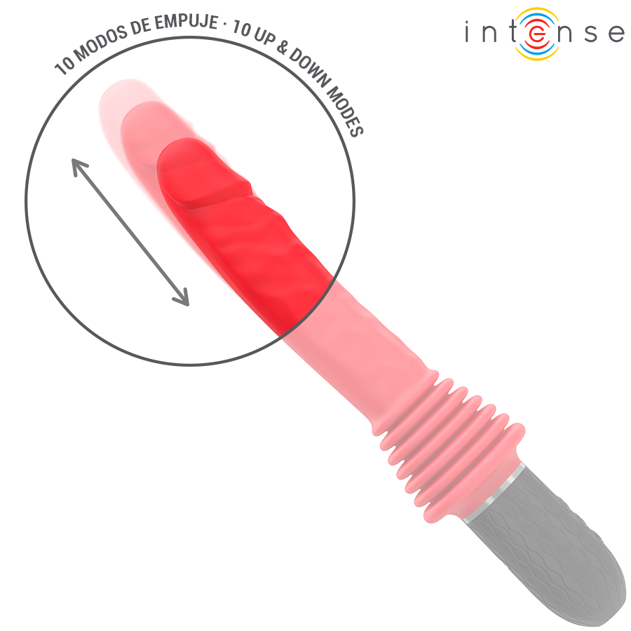 Close-up do Vibrador Penetrante Intense Cynthia com Aquecimento e Controle Remoto.