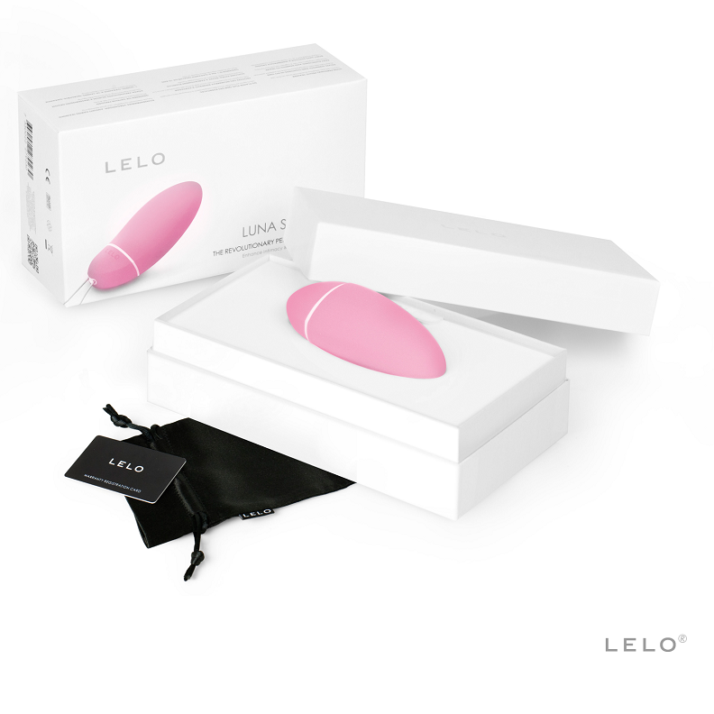 Close-up do LELO Luna Smart Bead Rosa, um exercitador Kegel inteligente para fortalecimento do assoalho pélvico e prazer.