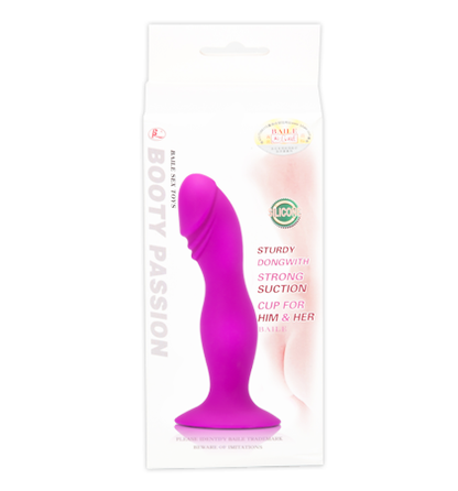 Close-up do Plug Anal Realístico PRETTY LOVE Booty Paixão de silicone macio, mostrando detalhes e textura