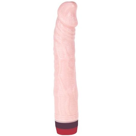 Close-up do vibrador realista BAILE Rockin Dong com vibração multivelocidade.