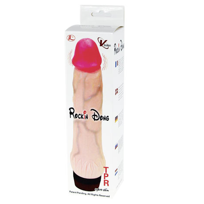Detalhe do Vibrador Realista BAILE Rockin Dong Cyber Skin III com textura e veias visíveis