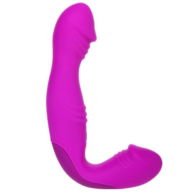 PRETTY LOVE Angelo Arnês Vibratório Recarregável Lila em silicone médico.