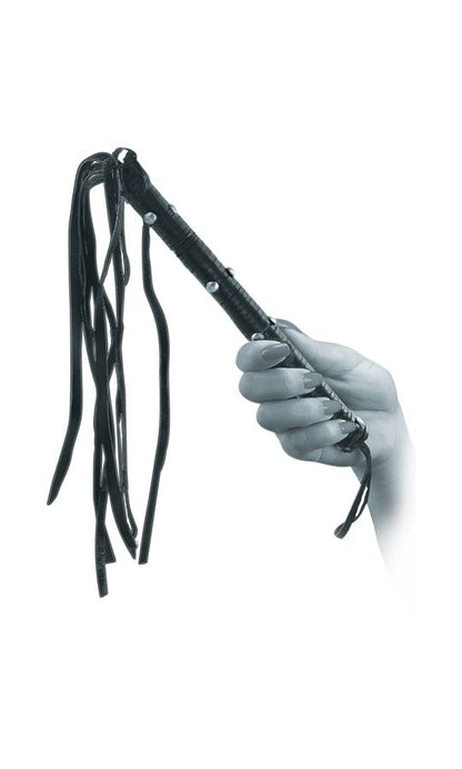 Close-up of the FETISH FANTASY LIMITED EDITION Lovers Fantasy Kit BDSM, showing included handcuffs, whip, and mask.