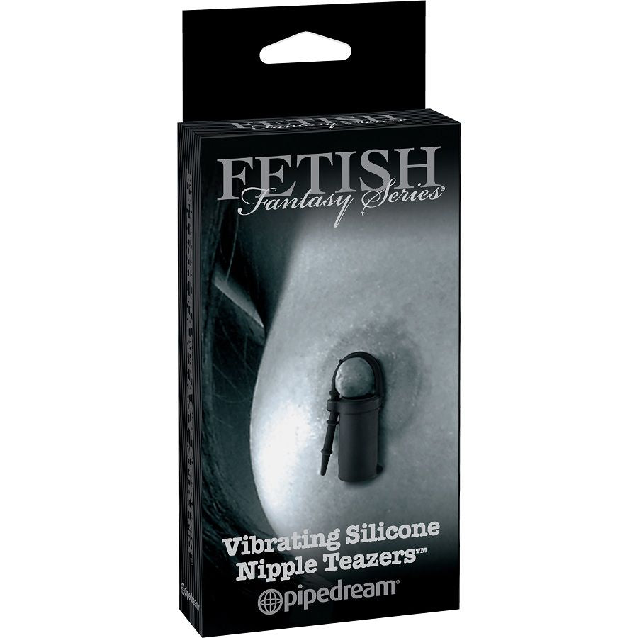 FETISH FANTASY Estimuladores de Mamilos Vibratórios de Silicone, mostrando o design elegante e material macio