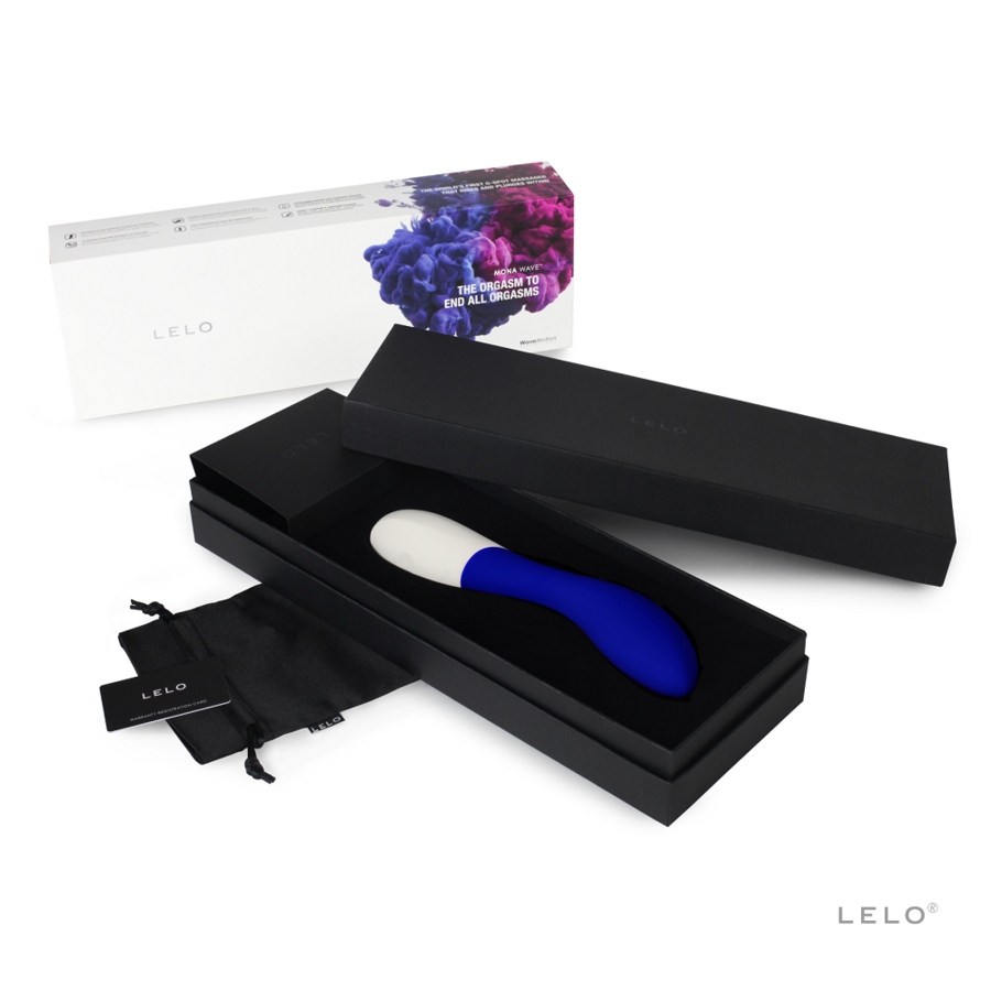 Vibrador de Ponto G LELO Mona Wave Noite Azul com design ergonómico e suave de silicone