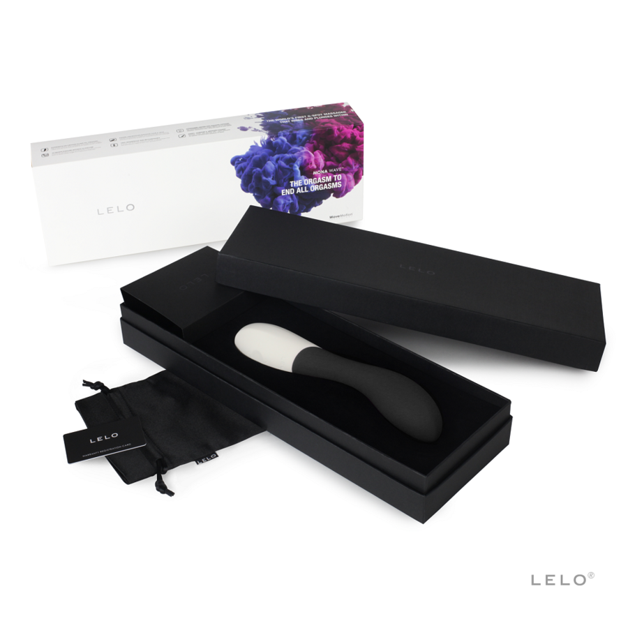 Vibrador LELO Mona Wave Ponto G Preto em silicone premium.