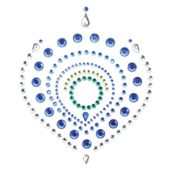 Joia Corporal BIJOUX - INDISCRETS Flamboyant Azul e Verde para realçar a sensualidade.