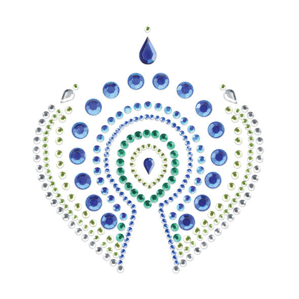 Joia Corporal BIJOUX - INDISCRETS Flamboyant Azul e Verde para realçar a sensualidade.