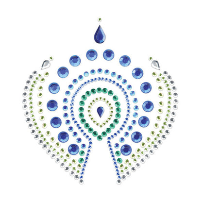 Joia Corporal BIJOUX - INDISCRETS Flamboyant Azul e Verde para realçar a sensualidade.