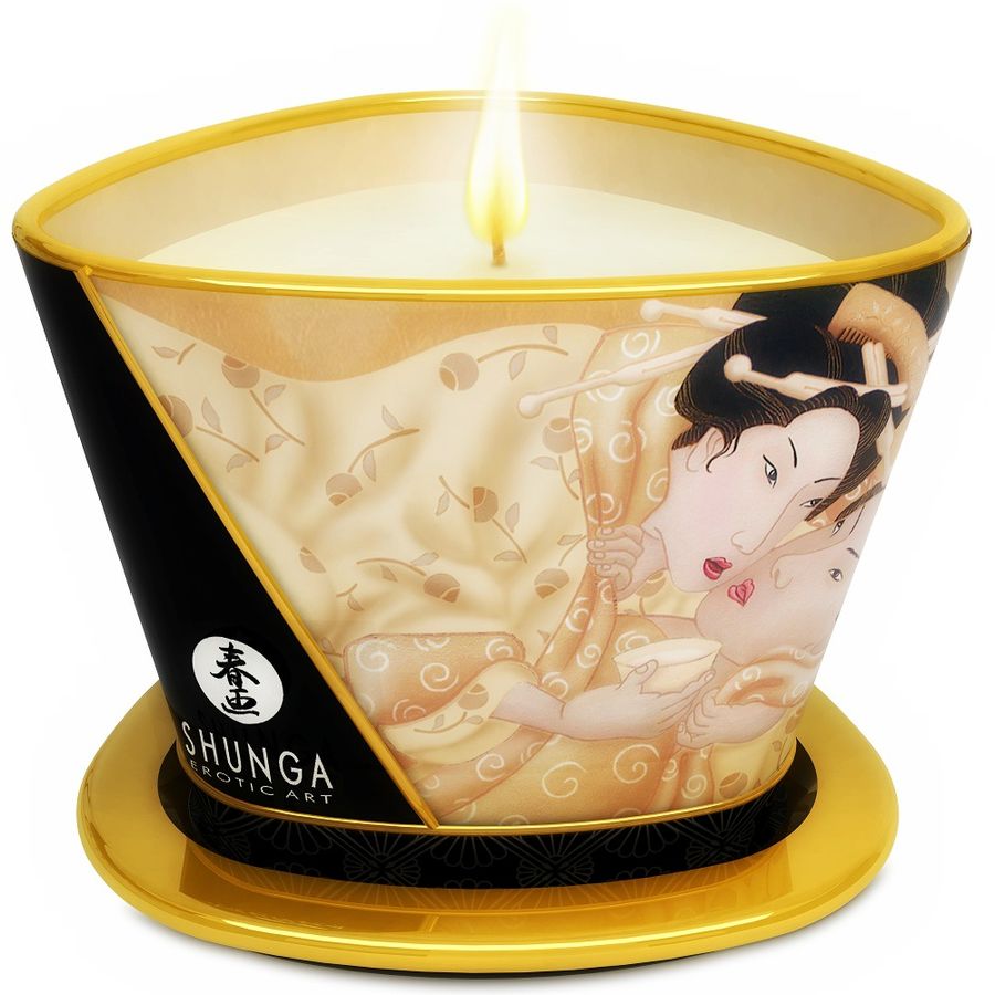 Vela de massagem SHUNGA Carícia à Luz de Velas Baunilha 170ml para momentos íntimos e sensuais