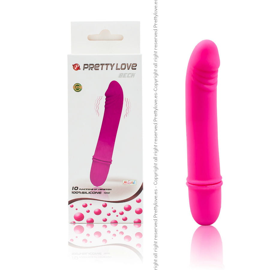 Pretty Love Mini Vibrador Beck Lilás de silicone com 10 impulsos vibratórios