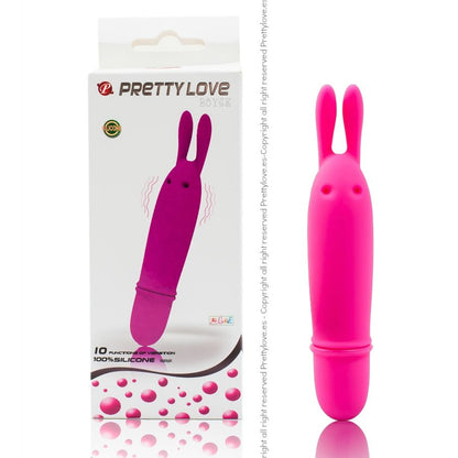 Pretty Love Mini Vibrador Boyce Lilás, detalhe do design ergonómico e material de silicone suave.