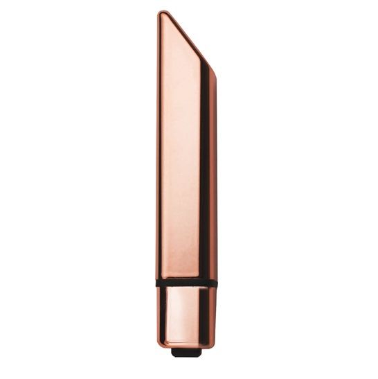 ROCKS-OFF Vibrador Bambu Ouro com 10 Velocidades, mostrando seu design elegante e acabamento dourado.
