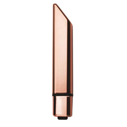ROCKS-OFF Vibrador Bambu Ouro com 10 Velocidades, mostrando seu design elegante e acabamento dourado.