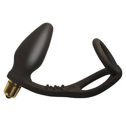 ROCKS-OFF Estimulador Prostático RO-ZEN 7 Velocidades, em silicone médico preto, com detalhes vibratórios.
