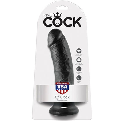 Dildo Realista Ergonómico Preto 20.3 CM