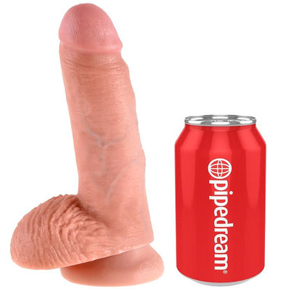 Dildo Realista Carne com Bolas - 17.8 cm