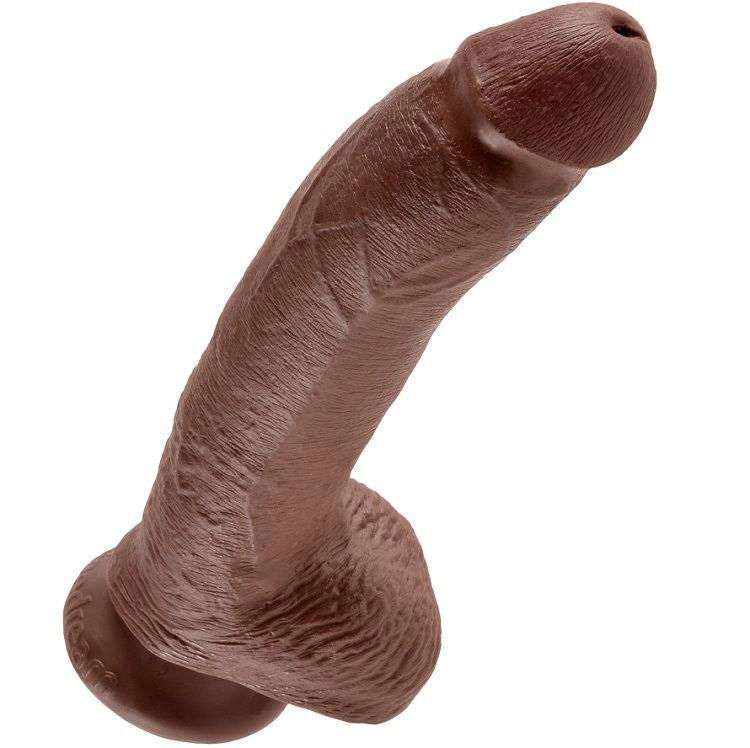 Dildo Realista Castanho com Bolas 22.9 cm