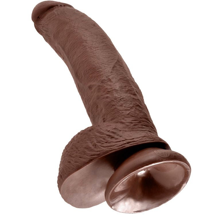 Dildo Realista Castanho com Bolas 22.9 cm