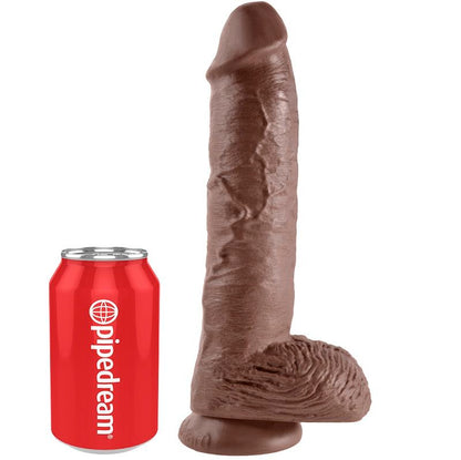 Dildo Realista Castanho com Bolas 25.4 cm