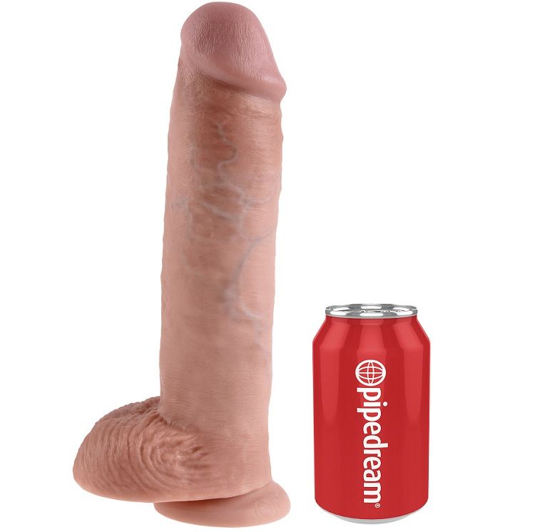 Dildo Realista Carne com Bolas 28 cm