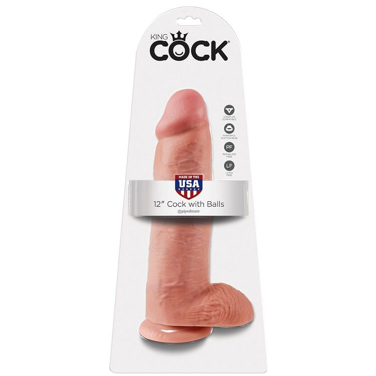 Dildo Realista de Carne com Bolas - 30.48 cm