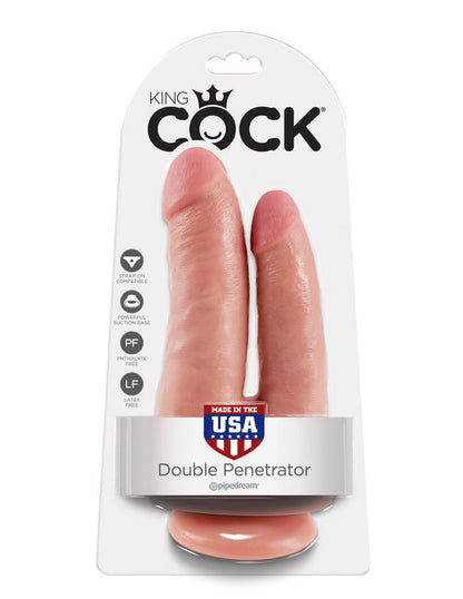 Dildo Duplo Realista Cor de Carne