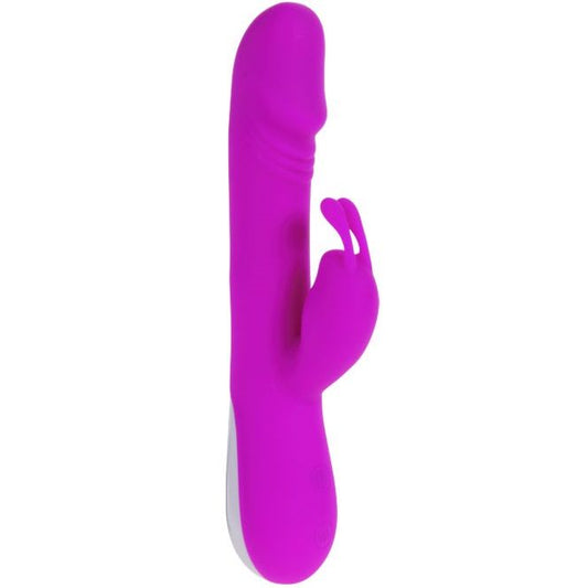 PRETTY LOVE Vibrador Robert com Estimulador de Clitóris, mostrando o design ergonómico e o material de silicone macio.