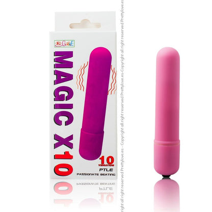 Close-up of the BAILE Bala Vibrante Magic X10, showing its soft silicone texture and compact design.