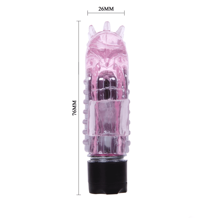 Vibrador de dedo BAILE Mini Silicone com design ergonómico para estimulação precisa.