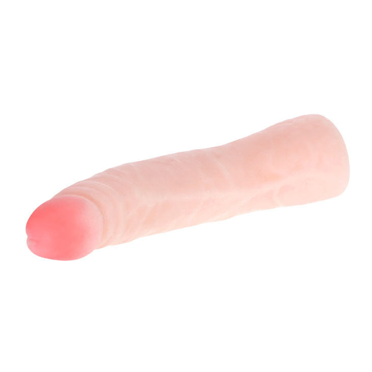 Close-up do BAILE Dildo Realista de Silicone Skin Touch 19 cm, mostrando sua textura e detalhes.