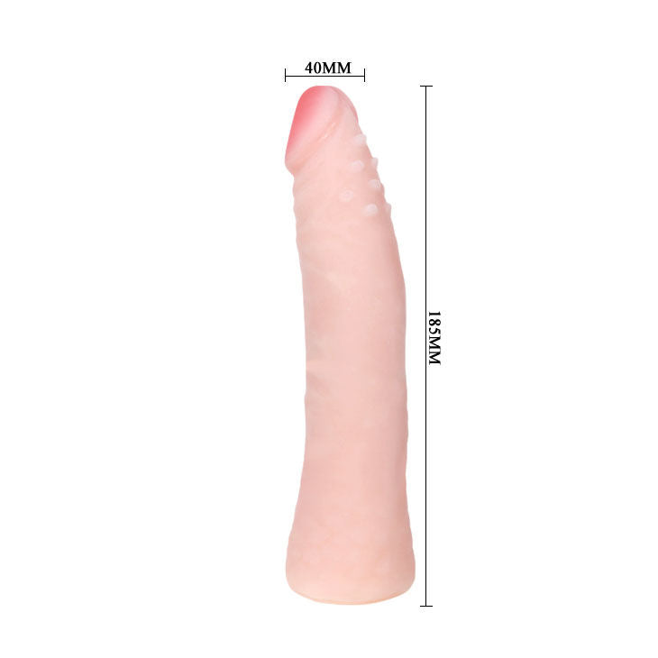 Close-up do BAILE Dildo Realista de Silicone Skin Touch 19 cm, mostrando sua textura e detalhes.