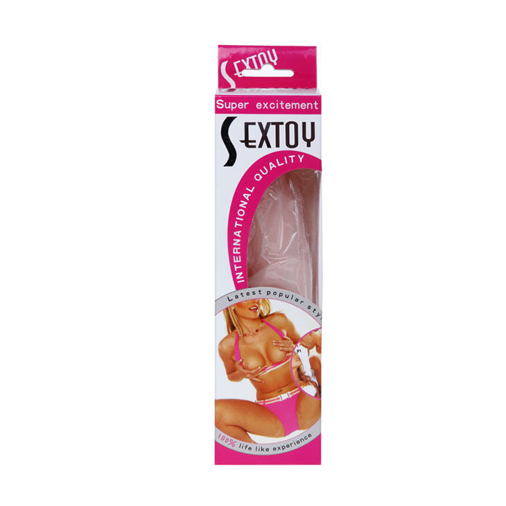 Close-up do BAILE Dildo Realista de Silicone Skin Touch 19 cm, mostrando sua textura e detalhes.