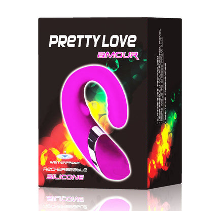Estimulador de Próstata e Ponto G PRETTY LOVE Amour Lilás com 12 funções de vibração