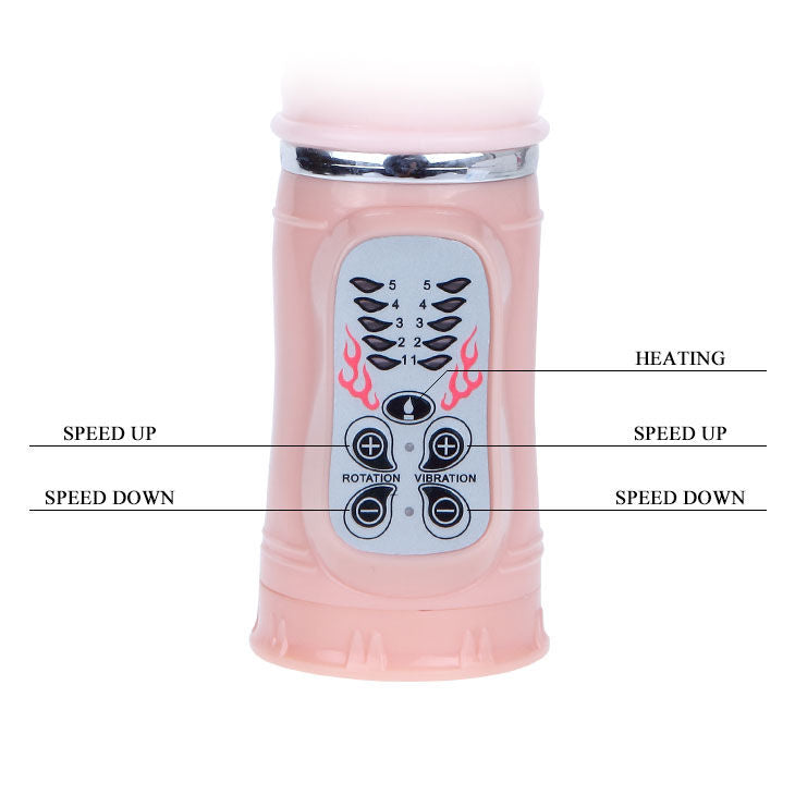 Vibrador Coelho Rampante BAILE com função de aquecimento e design elegante.