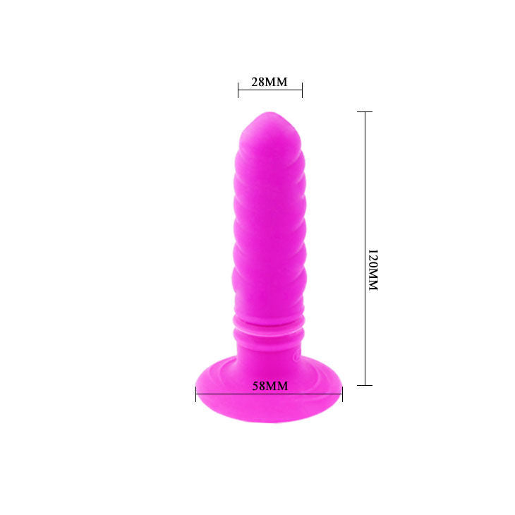 Close-up do PRETTY LOVE Plug Anal Vibratório Twist II, destacando o design ergonómico e a textura de silicone.
