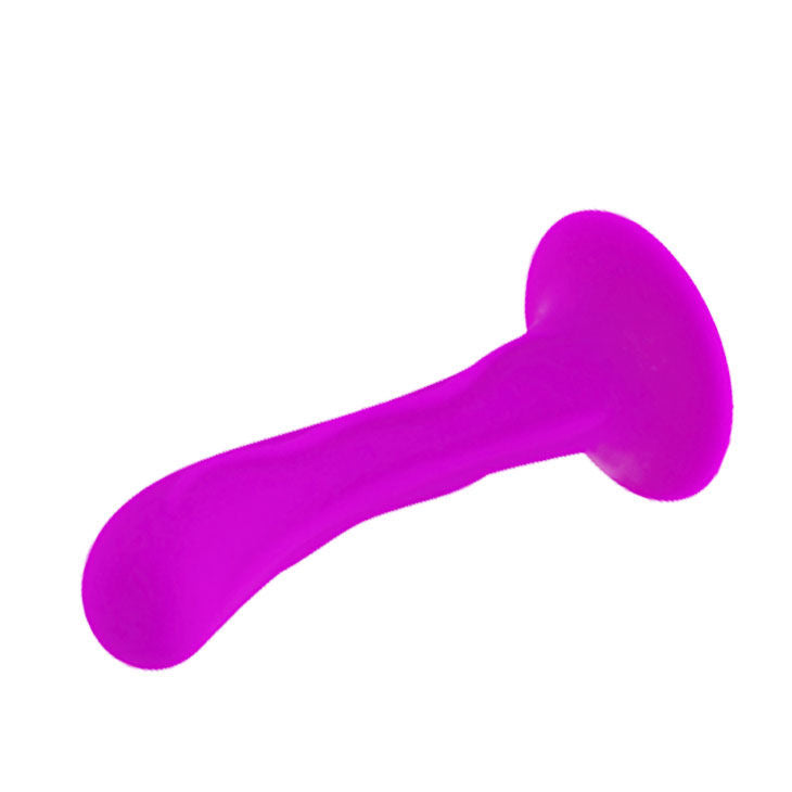 Close-up do BAILE Plugue Anal Soft Touch com Ventosa Curvo Unissexo, destacando seu design ergonômico e material seguro.
