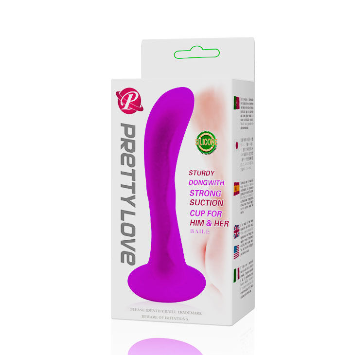 Close-up do BAILE Plugue Anal Soft Touch com Ventosa Curvo Unissexo, destacando seu design ergonômico e material seguro.