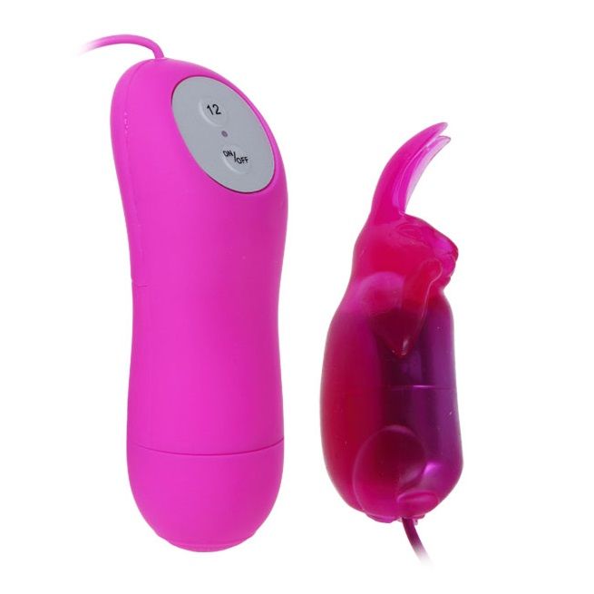 Close-up do Vibrador Coelho Secreto PRETTY LOVE lilás, destacando suas orelhinhas estimulantes e corpo ergonómico.