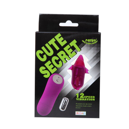 Vibrador estimulador borboleta PRETTY LOVE em silicone, cor lilás, com 12 modos de vibração e controlo com fio.