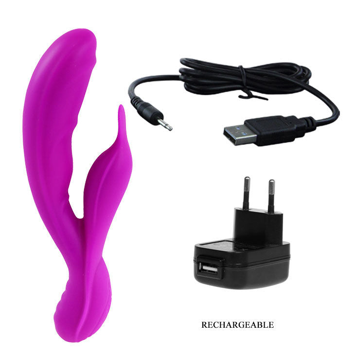 PRETTY LOVE Massageador Lilac Bliss Recarregável, design elegante em silicone roxo